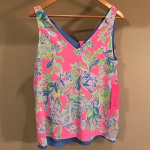 NWT Lilly Pulitzer reversible sleeveless blouse M